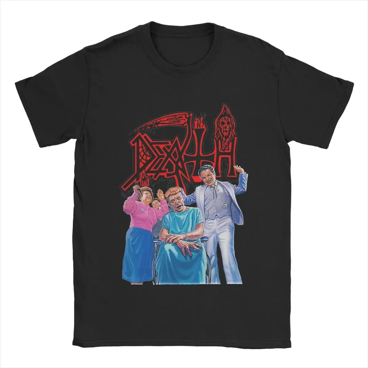 Футболки с забавным принтом смерти религиозной исцелительной группы мужские