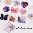 Полимерная палитра из агата и камня для ногтей, демонстрационный стеллаж для рисования, маникюрный держатель для ногтей