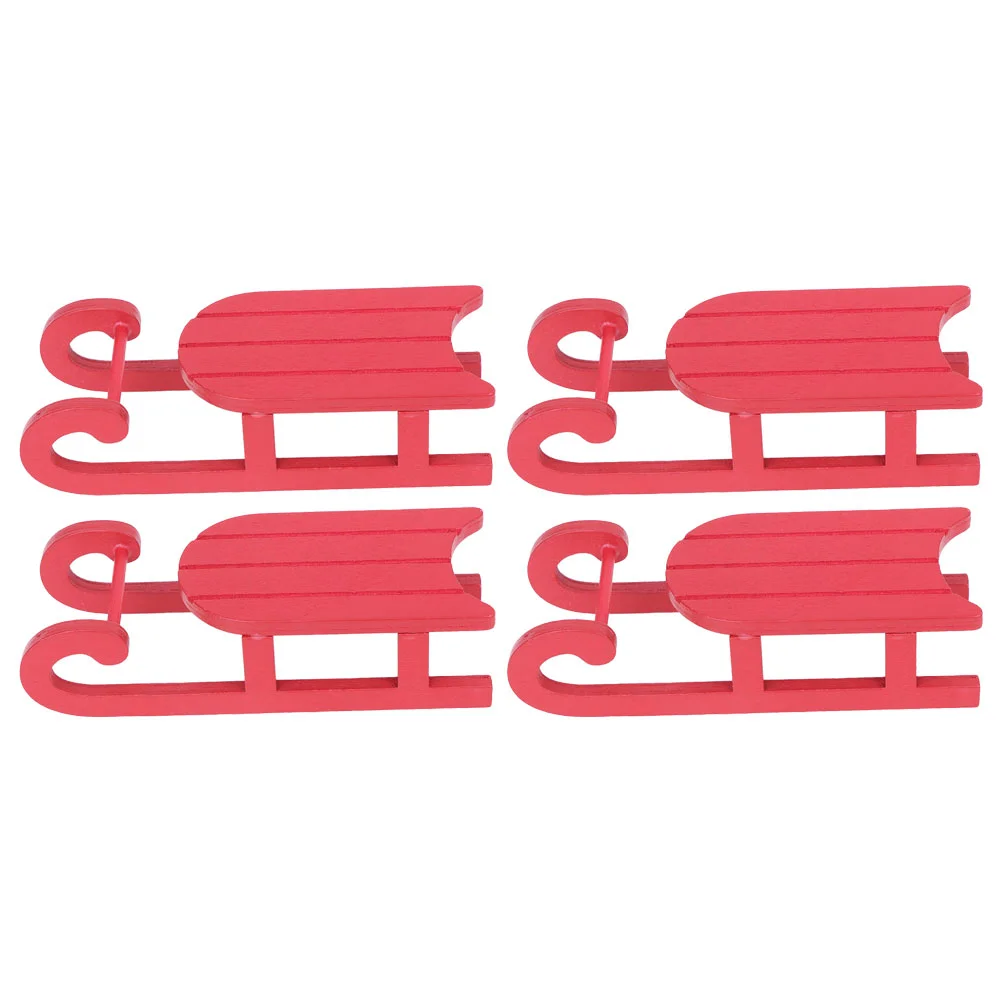

Decorative Wood Sleigh Christmas Sled Tree Hanging Sleighs Santa Wooden Decors Pendants Decoration Office