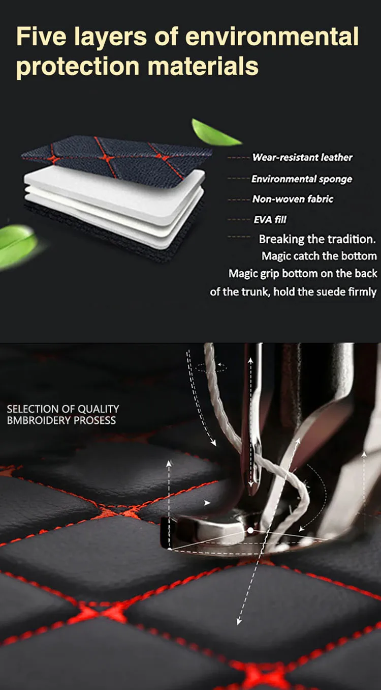 Car Trunk Mats For Hyundai Kona Kauai OS 2018~2022 Waterproof Car Mats Tappetini Auto Car Accessories Interior Car Accessories