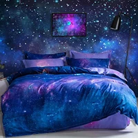 galaxy duvet cover queen size modern universe star printed reversible microfiber comforter cover soft lightweight quilt cover