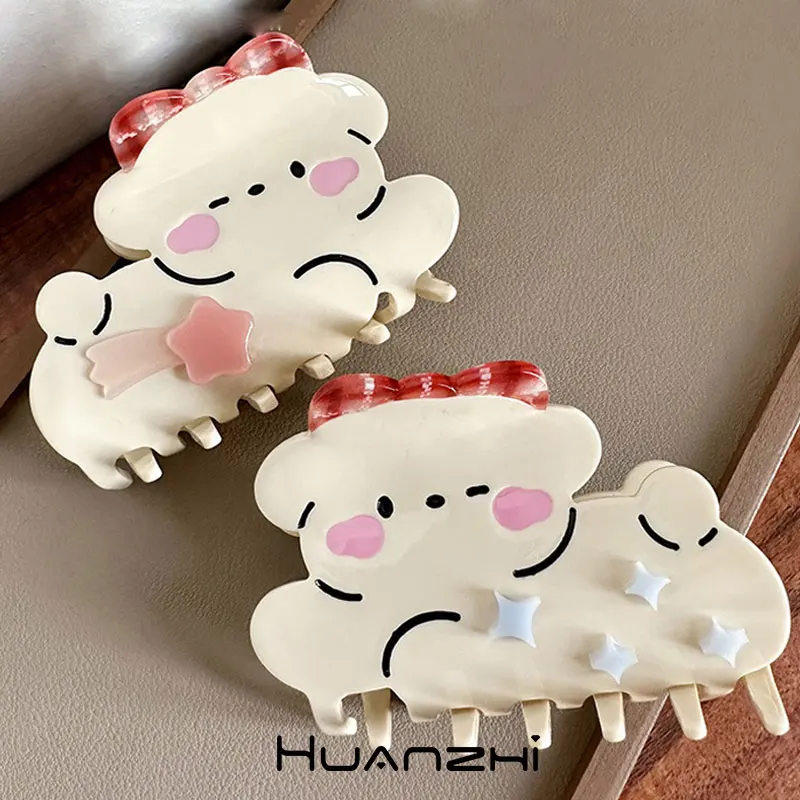 

Korean Summer Acetic Acid Puppy Animal Dog Hair Claws for Women Girl Funny Catch Cute Star Headdress HUANZHI 2023 NEW Headwear