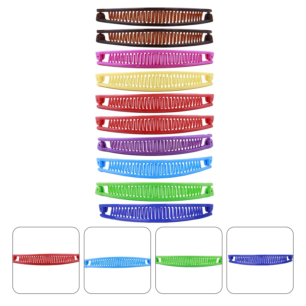 

10Pcs Colorful Hair Comb Hair Ponytail Holder Creative Hair Clips for Girls