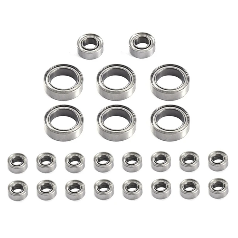 

24Pcs Steel Ball Bearing Set For FMS FCX24 1/24 RC Crawler Car Upgrade Parts Spare Accessories