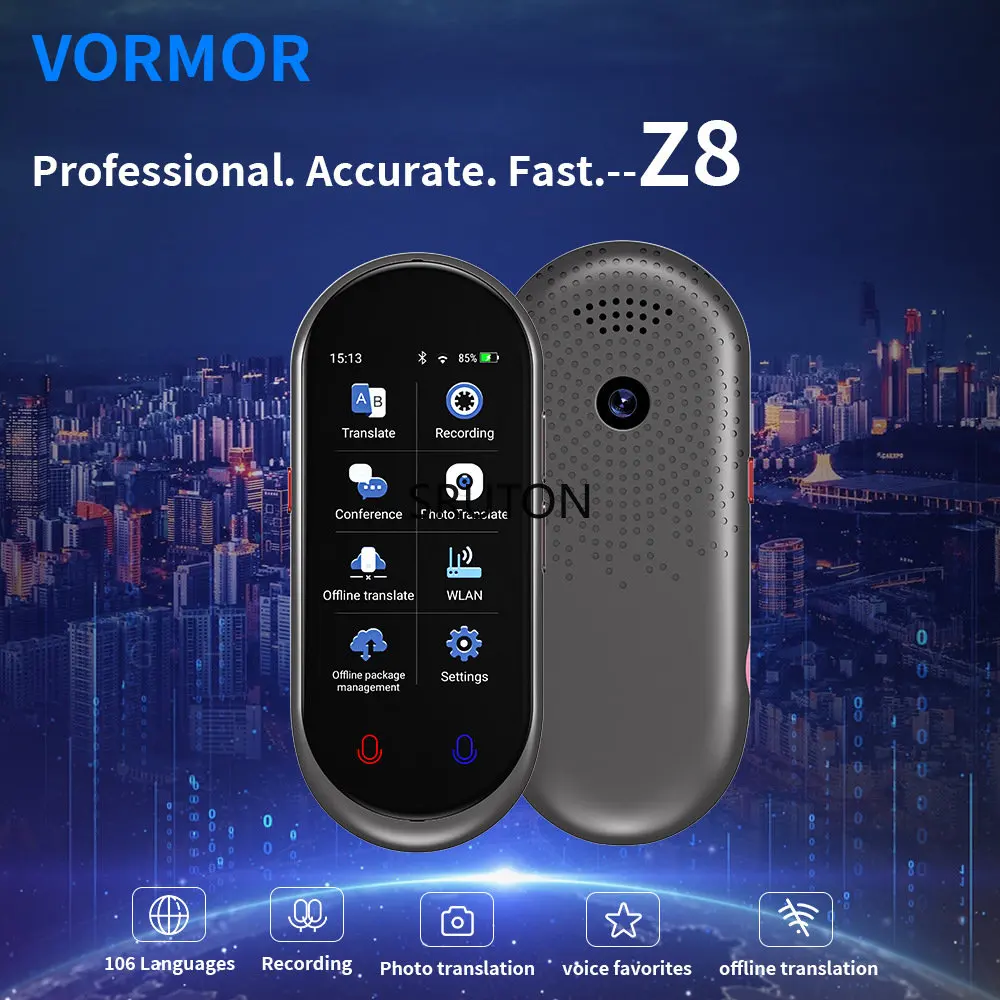 Vormor Smart Voice Translator Pens 138 Languages Real Time Online Instant Offline Translation AI Conversion Translator ForTravel