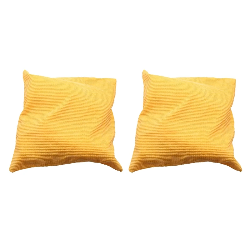 

JFBL Hot 2X Soft Corduroy Cushion Cover Pillow Throw Case Corn Kernels Home Office Bar Decorative Square Yellow