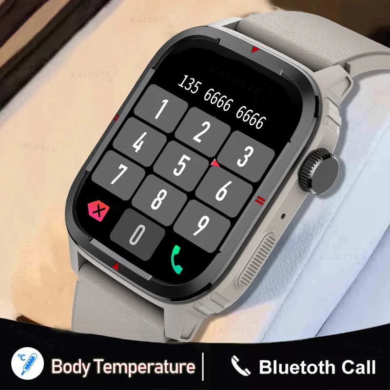 

KALOSTE Smart Watch Woman Bluetooth Call Reminder Heart Rate Blood Oxygen Body Temperature Sports Fitness Tracker Smartwatch Men