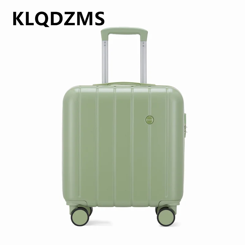 KLQDZMS 18 Inch The New Men and Women Roller Trolley Suitcase Small Boarding Luggage Silent Universal Wheel Portable Handbag