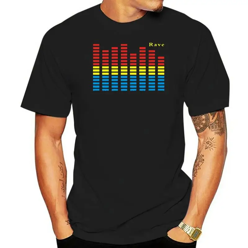 

Sale of the T Shirt Factory Sound Activated LED Flashing Light Up and Down the Equalizer T-shirt Men's T-shirt