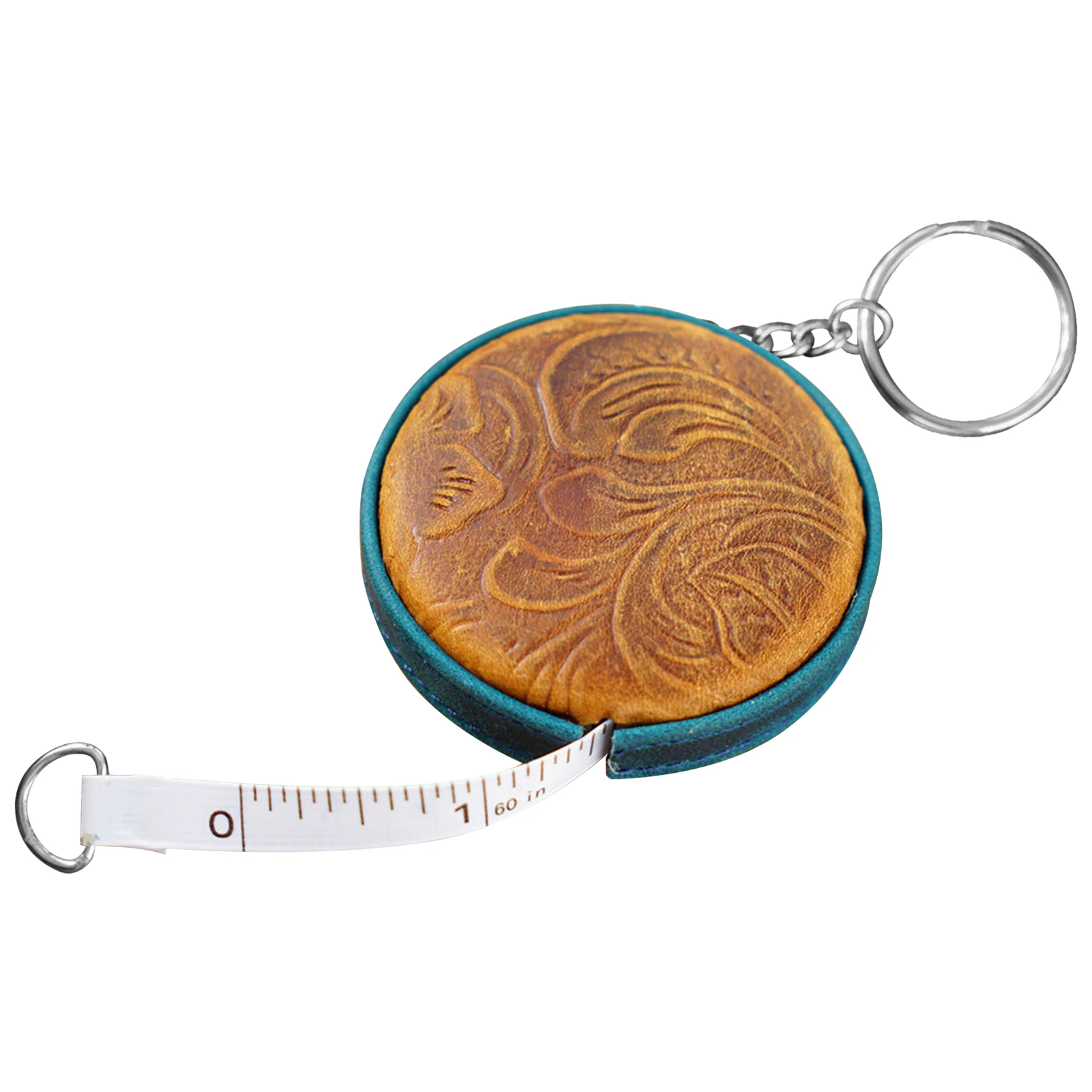 

Cloth Ruler Double Sided Tape Measure Round Tailors Dieting Leather Shell Portable Retractable Body Craft For Sewing Push Button