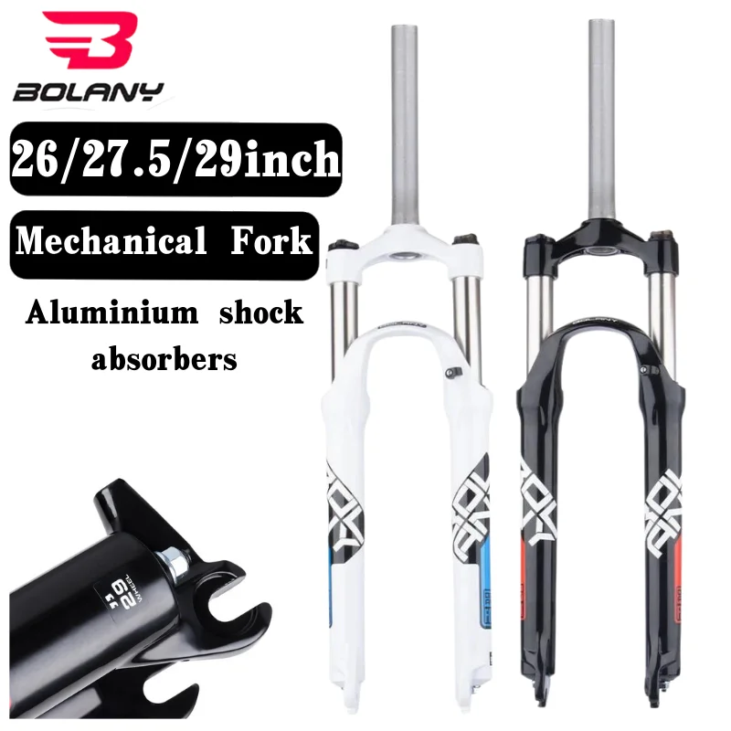 

Bolany Mechanical fork 26/27.5/29inch Mountain bike fork aluminum alloy Double suspension Shoulder control locks mtb fork