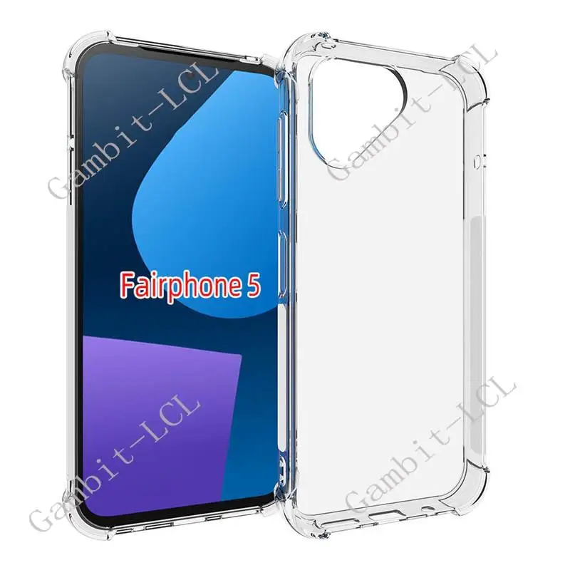 

Для Fairphone 5 Fairphone5 6,46 "2023 силиконовый защитный чехол на заднюю панель смартфона из мягкого ТПУ