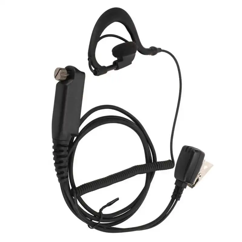 G Shape Headset Mic PTT Reinforced Plug and Play Hands Free Walkie Talkie Earpiece with Mic PTT for Sepura STP8000