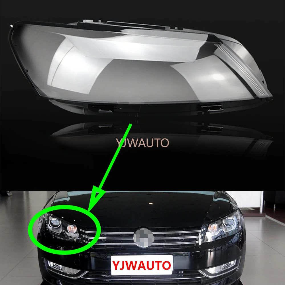 Headlamp Lens For Volkswagen VW Passat B7 2011~2015 Headlight Cover Car Light Glass Replacement Auto Shell