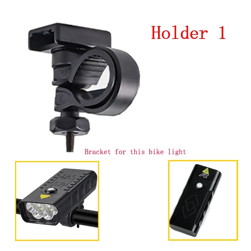 

360 Degree Rotatable Bicycle Headlight Holder ABS Quick Mount Bike Front Lamp Buckle Light Base Adaptor for Multiple Bike Lights