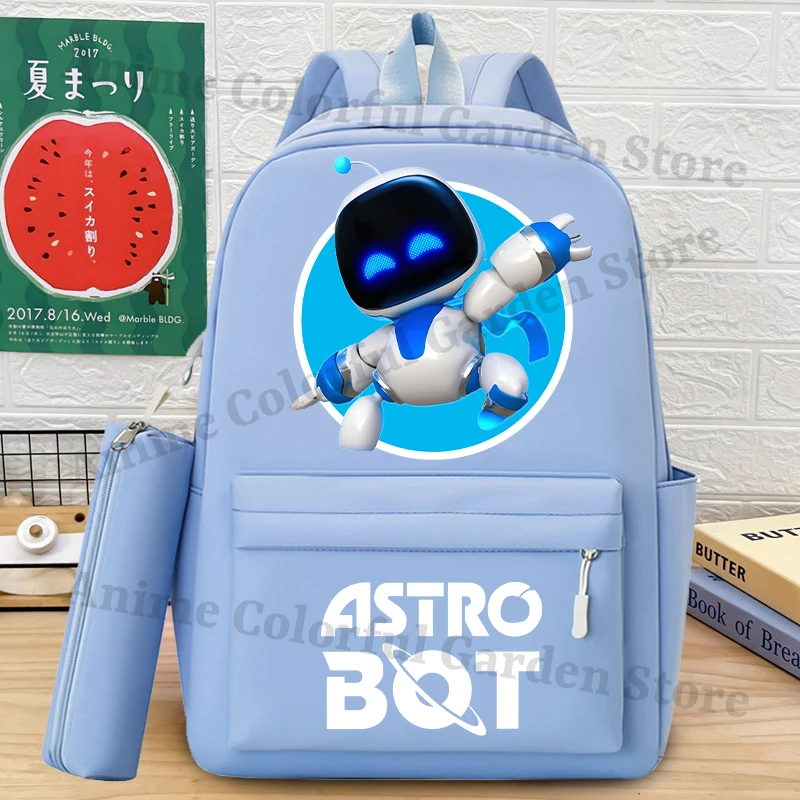 Фото Комплект из 2 школьных рюкзаков Astroboted с пеналом: модный аниме-рюкзак большой вместимости для студентов, для хранения книг и канцелярских принадлежностей №3