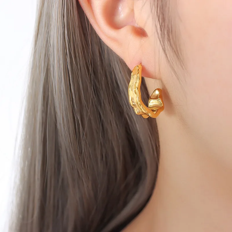 

Fashion Design C-shaped Dangle Earrings Female Party Dinner Ear Accessory