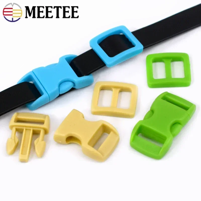 Пластиковая пряжка с застежкой 10 мм тройной скользящий слайдер кольцевая