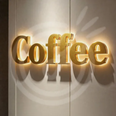 Светодиодная металлическая вывеска 3D Luminous Character