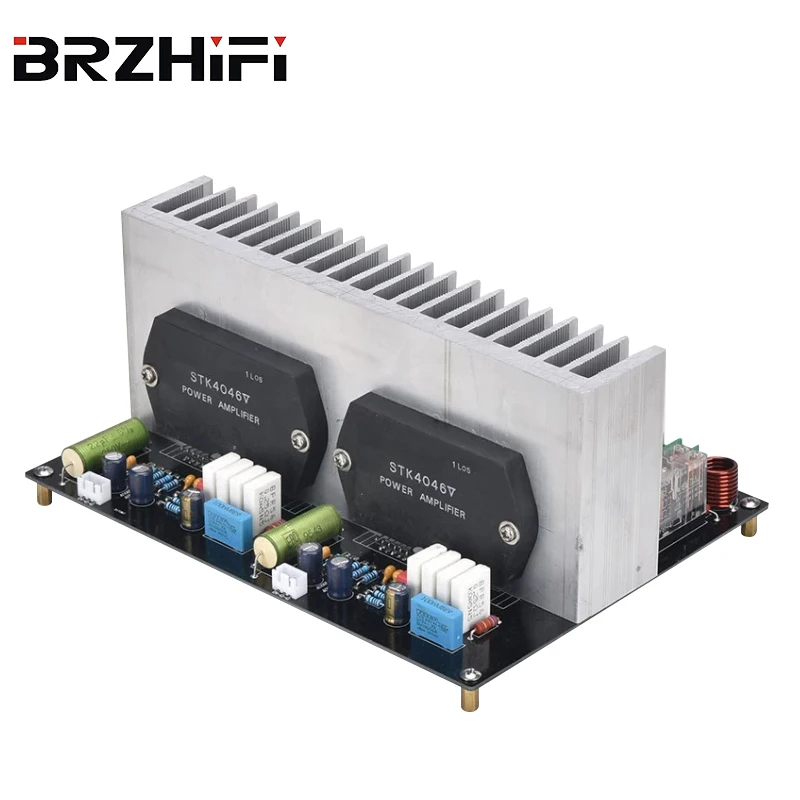 Placa de Amplificador de Potência de Áudio de Alta Fidelidade com Radiador Brzhifi Faça Você Mesmo * 2 @ 8o Nova Stk4046v Audiophile Filme Grosso Terminado 120w