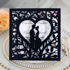 1 шт. полые влюбленные в сердце лазерная резка Свадебная помолвка пригласительная открытка День Святого Валентина поздравительная открытка персонализированное украшение