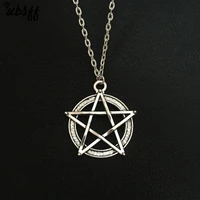 pentagram star pendant necklace for women gothic wicca charms accessories choker satan fashion jewelry witchcraft goth