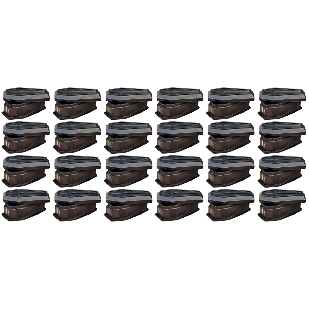 

24 Pcs Halloween Coffin Boxes Plastic Coffin Boxes Coffin Box with Lid for Party