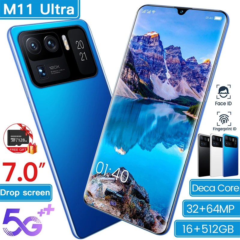 

Смартфон глобальная версия M11 Ultra, 7,0 дюйма, 16 + 512 ГБ, 7200 мА · ч, 64 мп, две SIM-карты + Micro SD