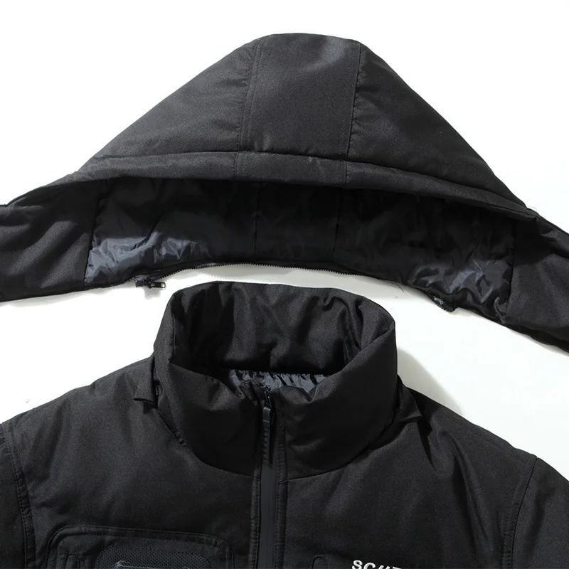 Didiboer New Fashion Winter Warm White Duck Thick Down Jacket Veste Outwear Men's Snow Parka Hooded Jackets Coat Men Clothing