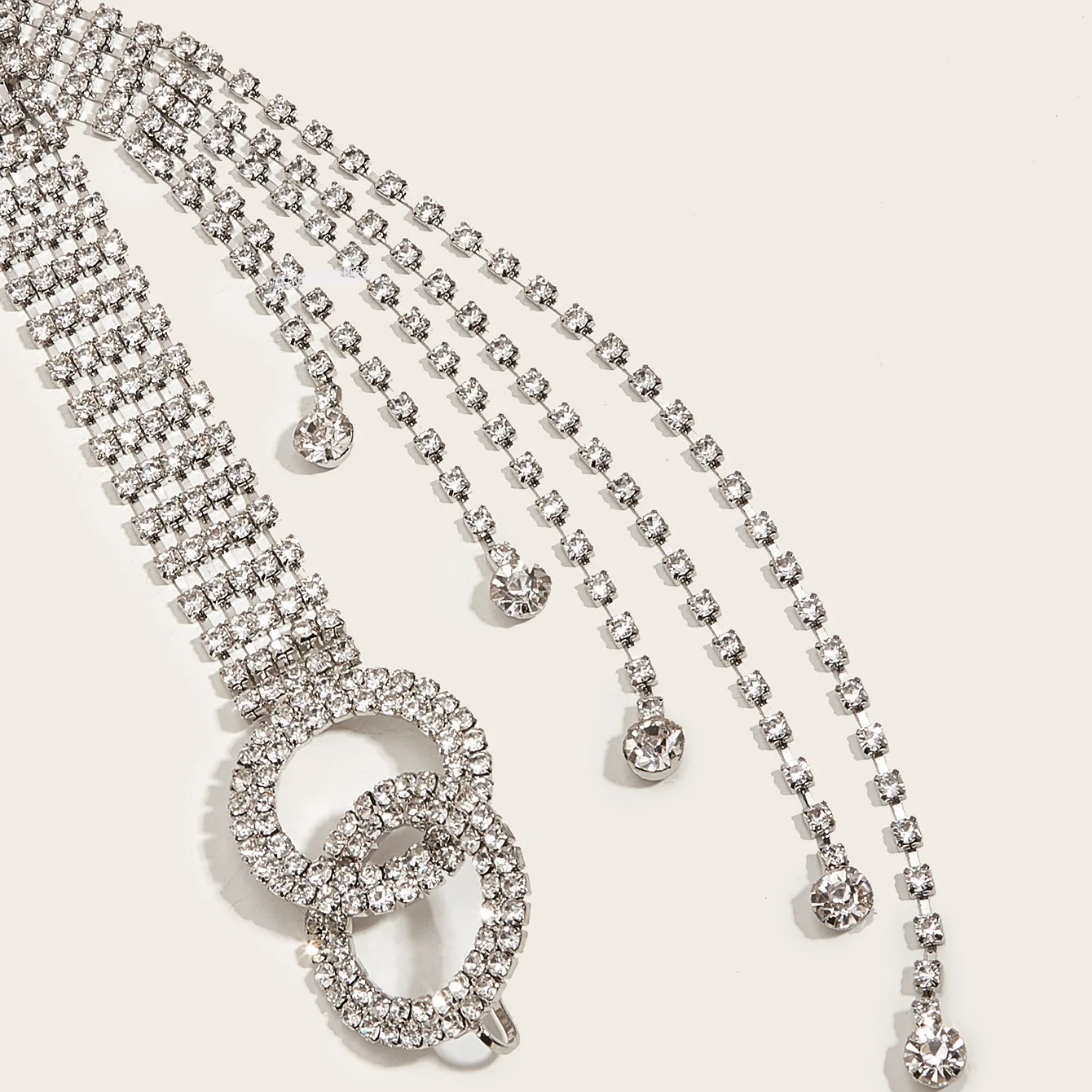 

New Sweet Ladies Rhinestone Tassel Decorative Waist Chain