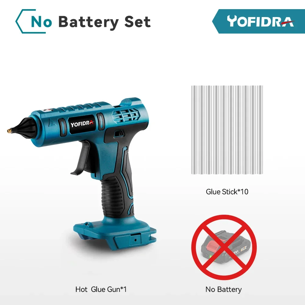

Yofidra Беспроводной электрический клеевой пистолет 11 мм синего цвета