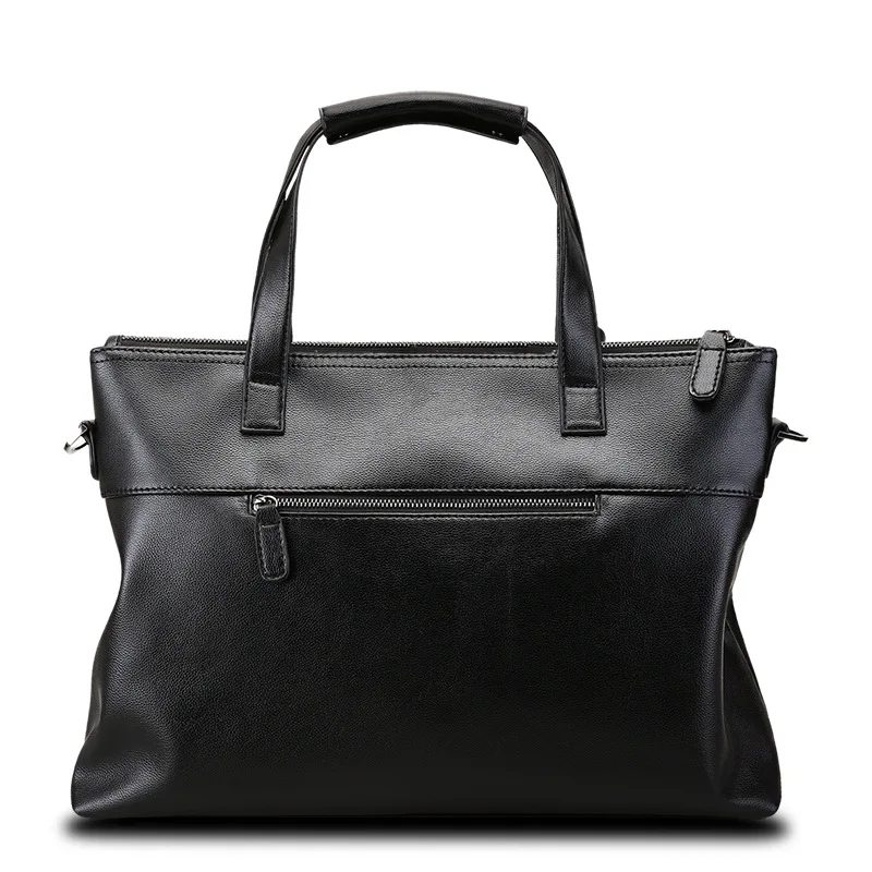 Men's Bags Business Leisure Handbags Staff Travel Meeting Bags Computer High Quality PU Leather Shoulder Bags Meeting Document