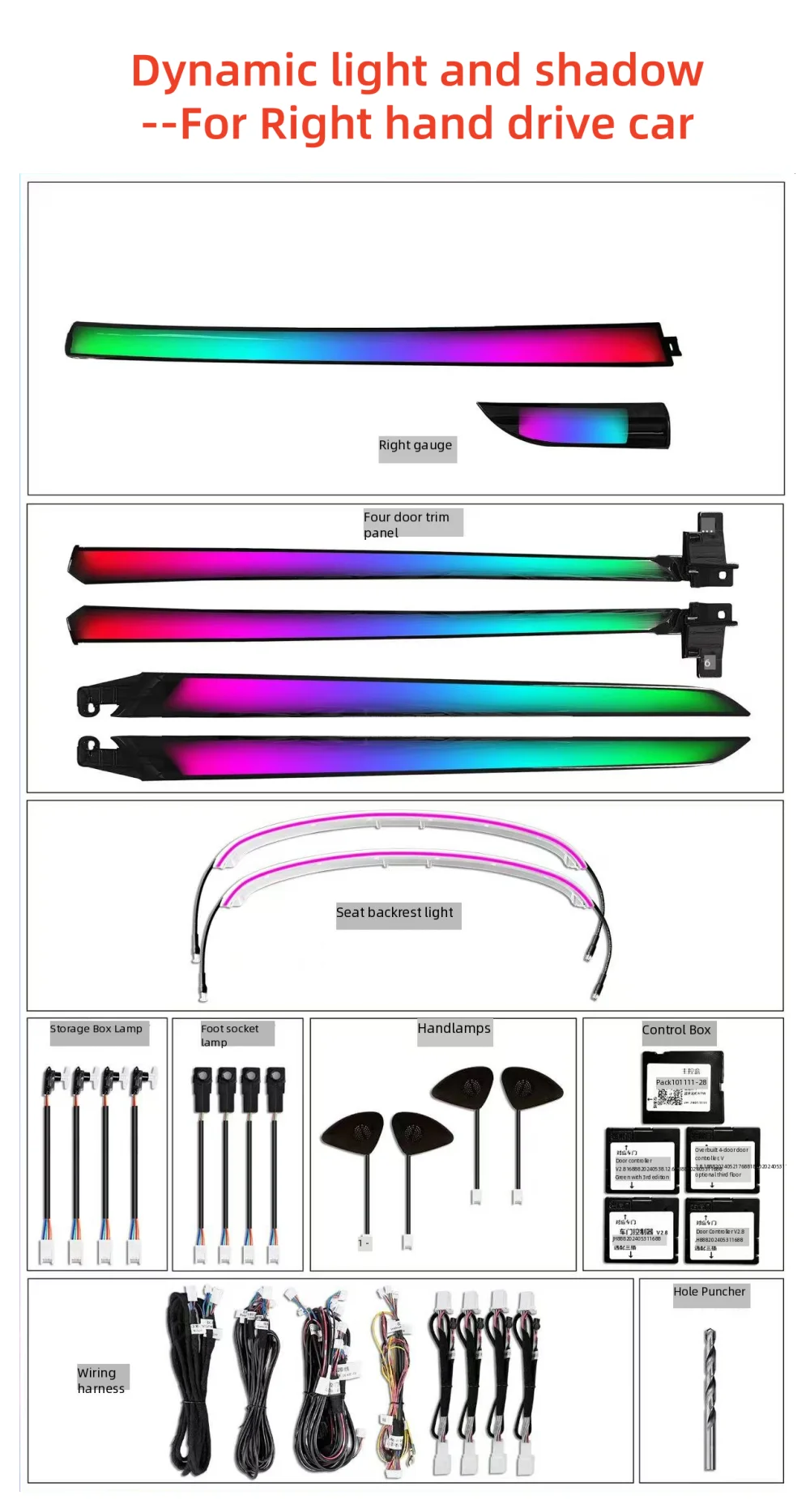 

Для Lexus ES 2018-2025 кристалл атмосферная лампа RHD обновление автомобильного внутреннего освещения автомобильные аксессуары светящаяся накладка