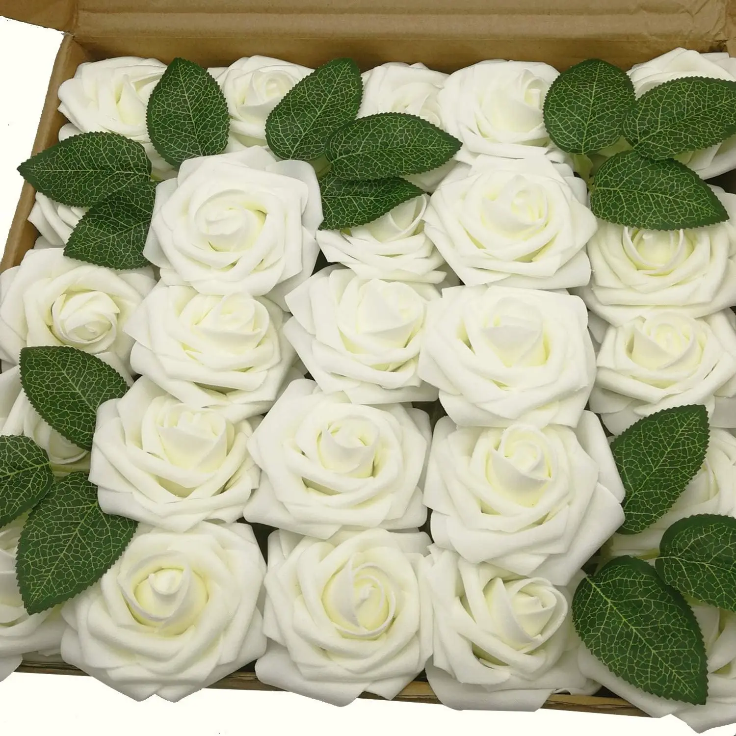 Искусственные цветы Mefier 25/50 шт. настоящие цвета слоновой кости искусственные