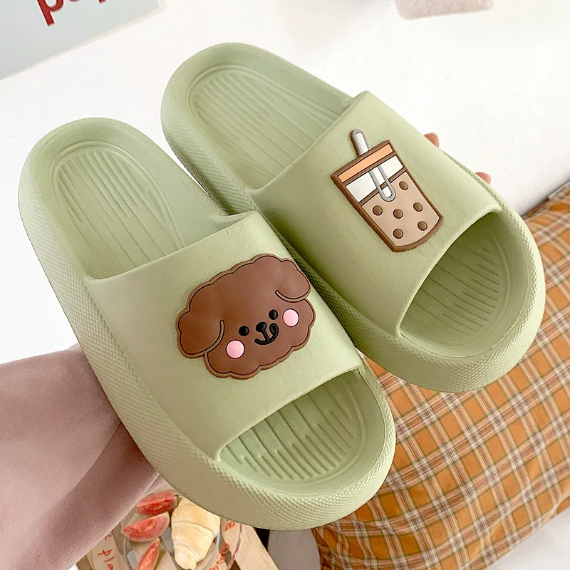 Cute Home Slippers with Thick Bottom Women's Summer Slippers Men's Couple's  Womens Shoes Comfortable Fashion Women Slippers
