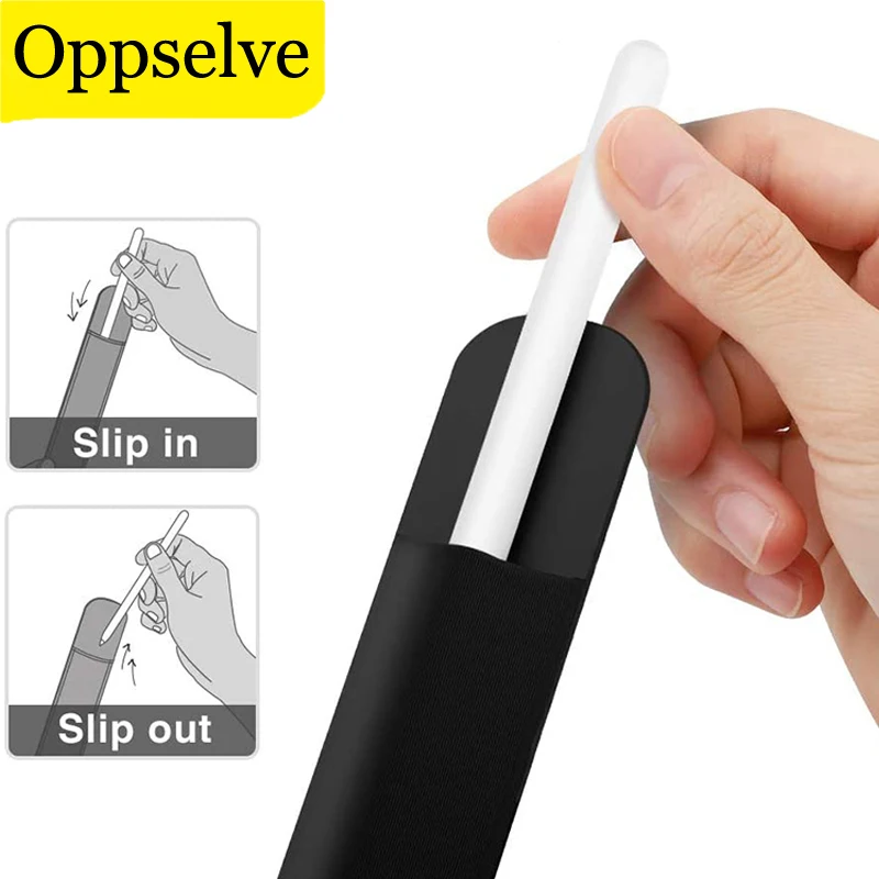 Case Holder Sticker For Apple Pencil 1st 2nd Gen Elastic Pocket Pencil Pouch Pu Leather Adhesive Sleeve For Air 3 Cover