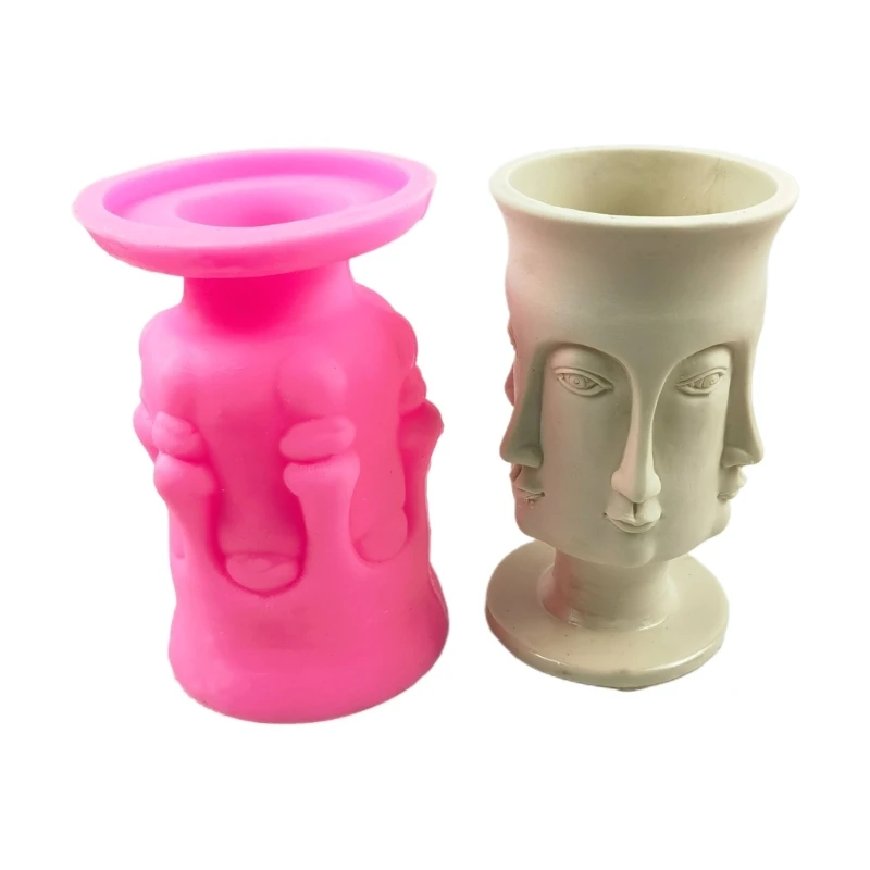 

Human Face Art Pot Silicone Mold Diy Succulents Concrete Flower Pot Vase Plaster Cement Clay Mold Holder Mold 40GB