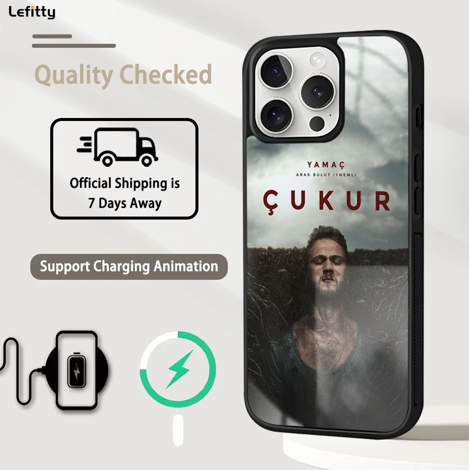 Чехол для телефона TV C-Cukur iPhone 16 15 14 13 12 11 Pro Max Plus мини-магнитный чехол беспроводной