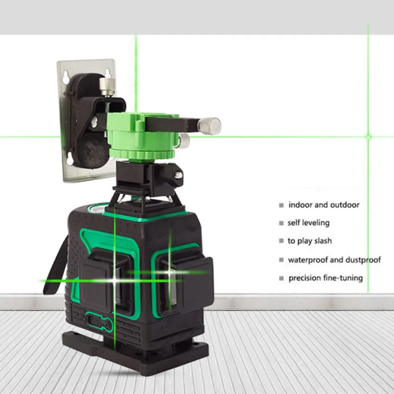 

12/16 Lines 3D/4D Green Laser Level 360 Horizontal And Vertical Cross With Auto Self-Leveling