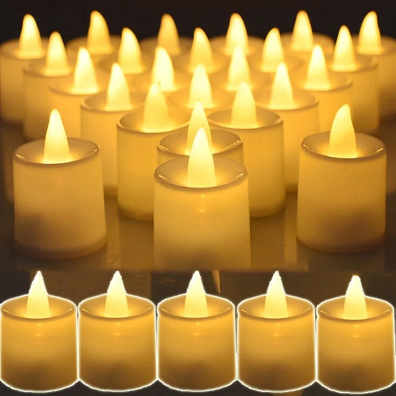 

3/6/12Pcs Flameless LED Candle Romantic Candles Lights for Home Christmas Party Wedding Decoration Electronic Tealight Candles