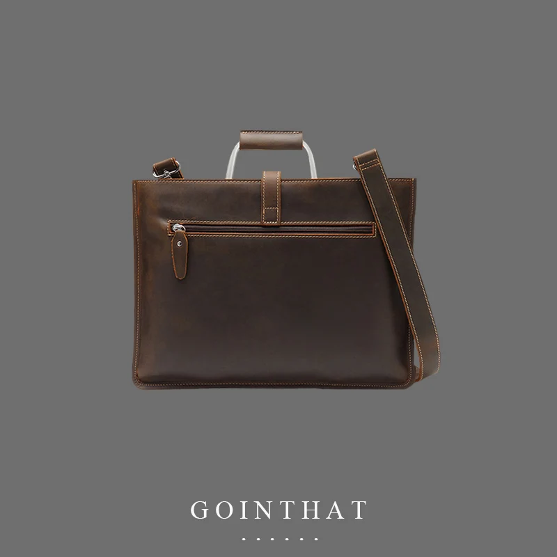Large Capacity Man Business Briefcase Bag Genuine Leather High Quality Laptop A4 File Crossbody Messenger Shoulder Bag Handbag