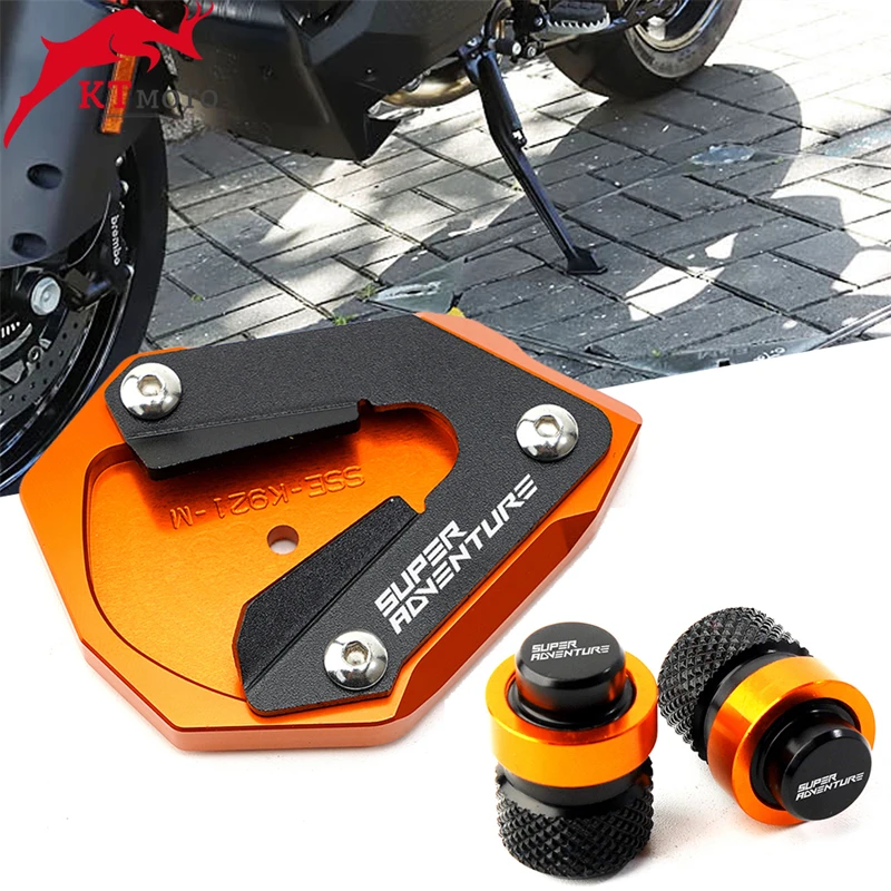 

Side Stand Enlarge Extension And Tire Valve Air Caps For KTM 1290 Adventure S Super 2021 2022 2023 Motorcycle Accessories