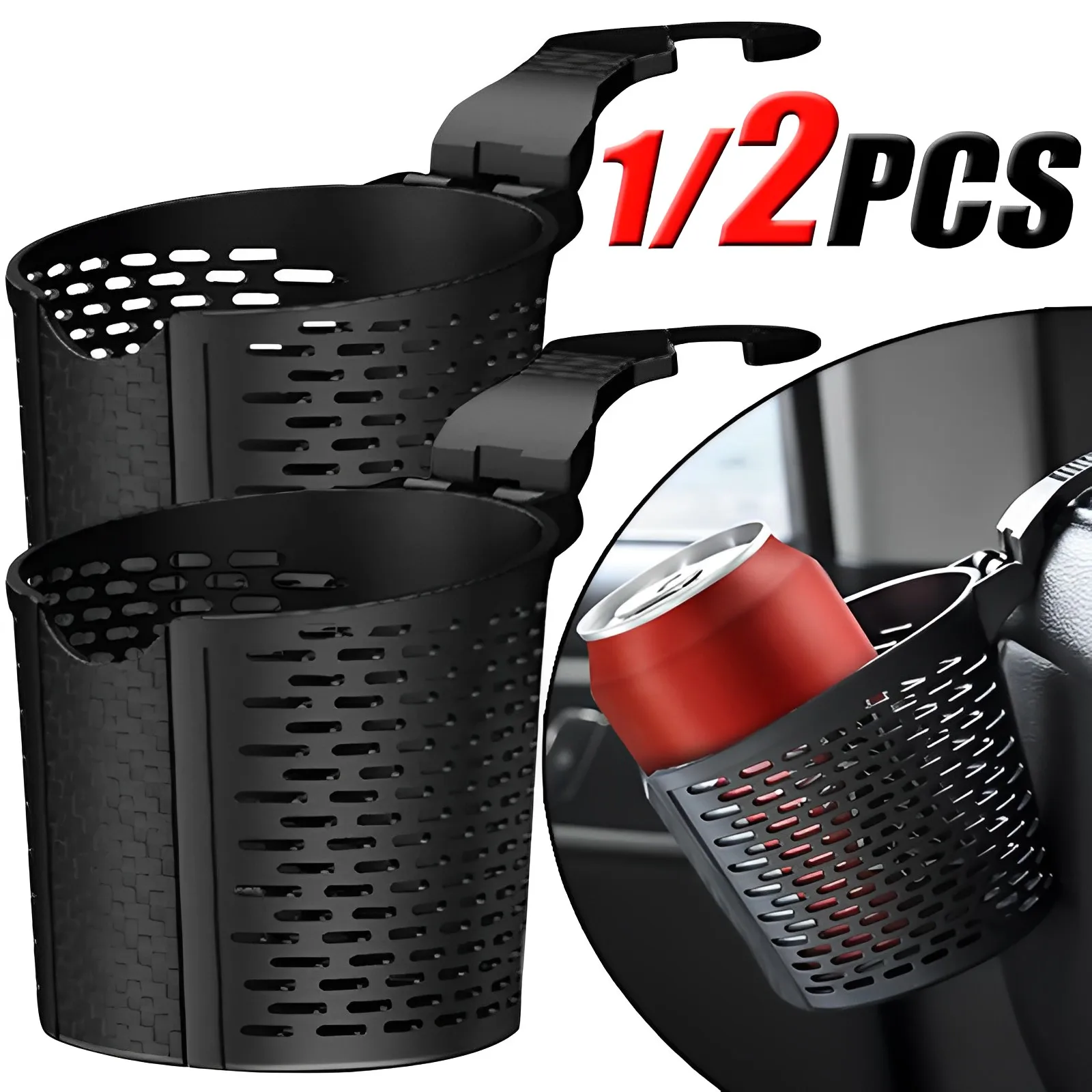 

1/2pcs Multifunctional Car Cup Storage Rack Car Seat Back Hook Storage Basket Universal Car Accessories Interior Cup Holder