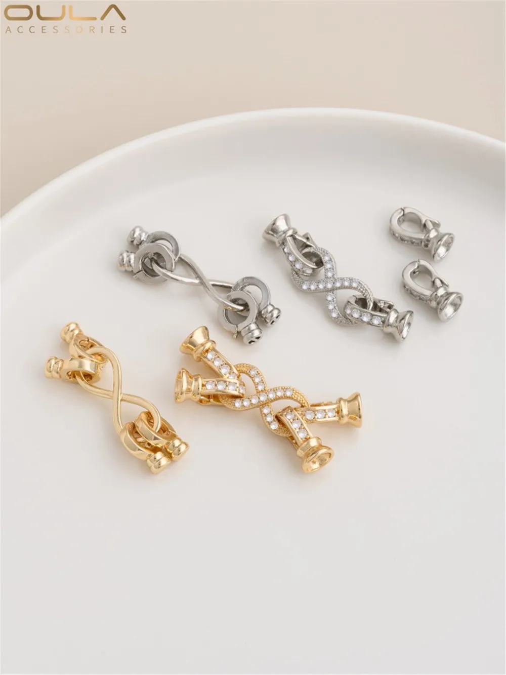 Жемчужное ожерелье с двойным рядом пуговиц 14 к