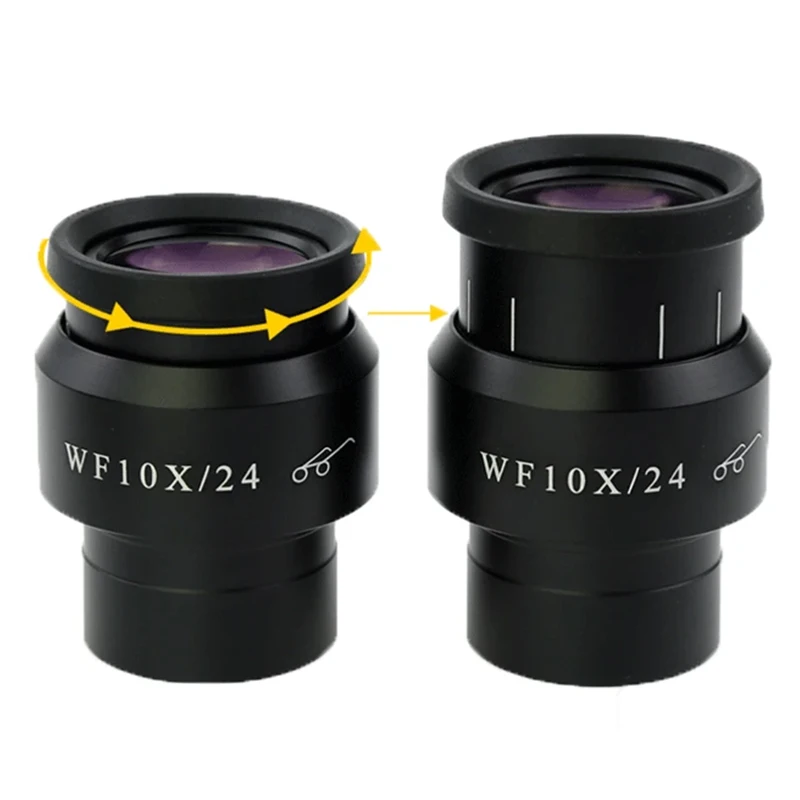 2 шт. WF10X/24 широкоугольный окуляр с высокой осадкой регулируемое поле зрения