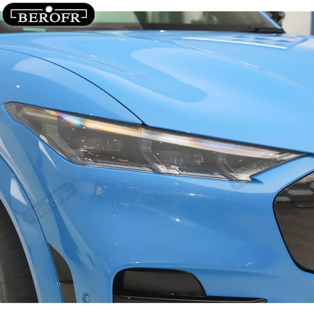 2 шт. прозрачные ТПУ наклейки для автомобильных фар Ford Mustang Mach E 2021 2022