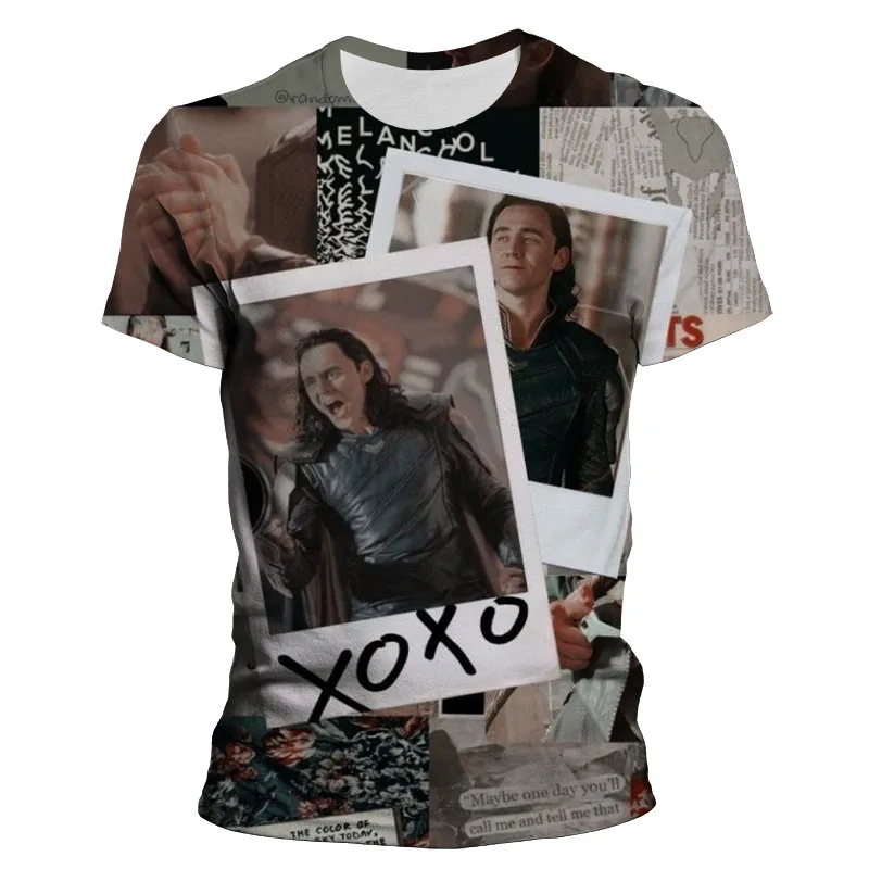 Футболка Loki Мужская классическая в стиле ретро модная тенниска с 3D принтом