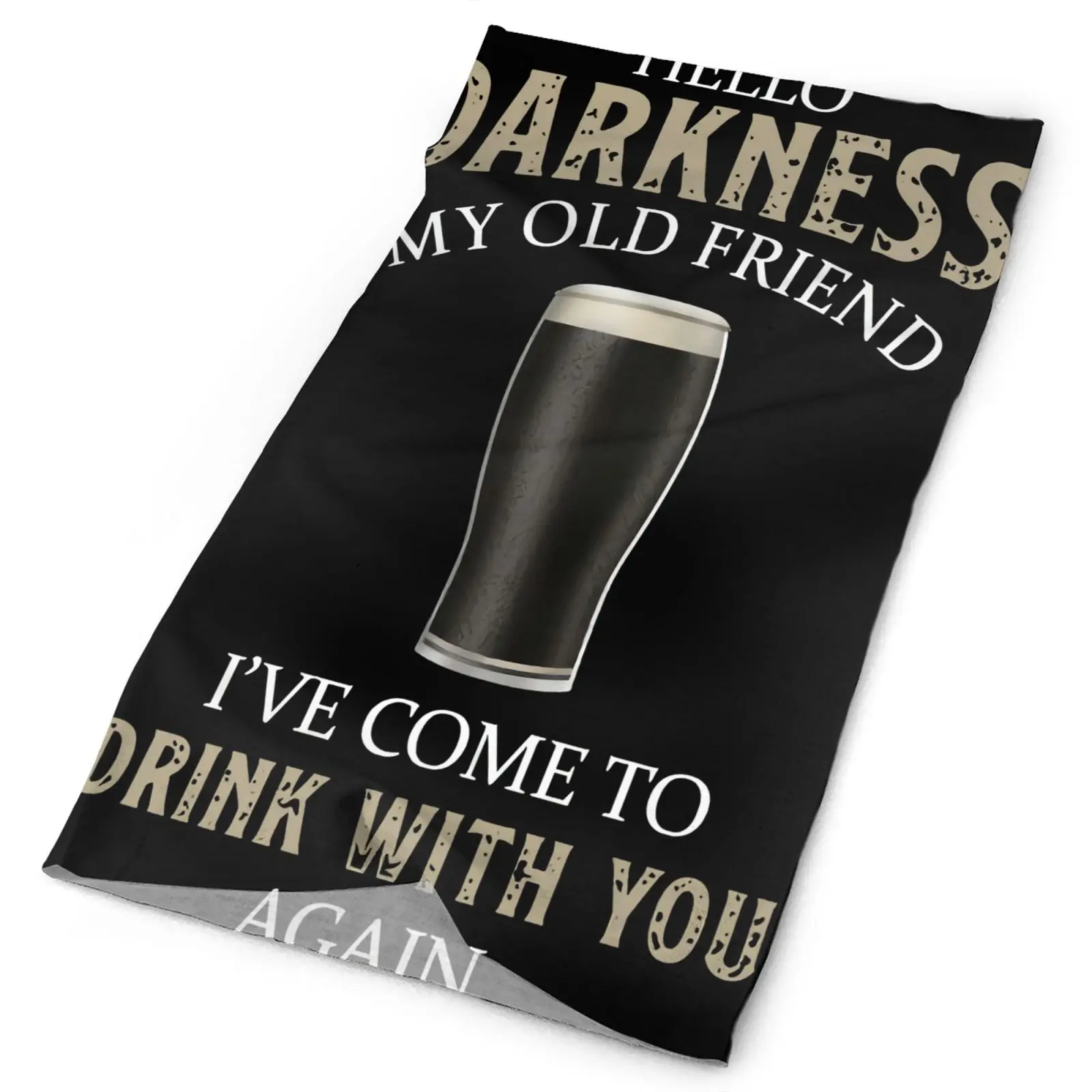 

Мужская бандана Hello Dark My Old Friend Beer, Мужская Шейная Горнолыжная маска, зимний женский шарф, охотничий шарф для мужчин