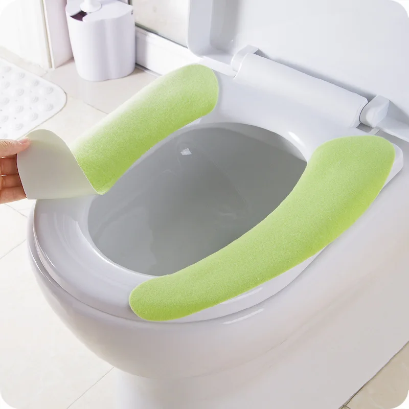 

Sticky toilet mat, warm and soft toilet seat cover, bathroom protector, bathroom accessories set toilet mat set