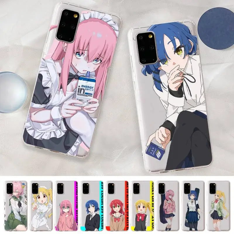 

Cartoon BOCCHI THE ROCK Anime Phone Case for Samsung S20 S10 lite S21 plus for Redmi Note8 9pro for Huawei P20 Clear Case